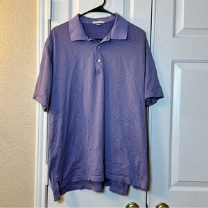 Peter Miller Purple Patterned Short Sleeve Polo Style Spring/Summer Size XL